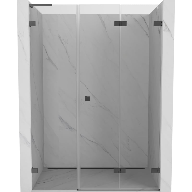 Mexen Lunar-F L uși de duș pliabile dreapta 110 cm, transparente, metal armat - 836SL-110-050-95-00-P