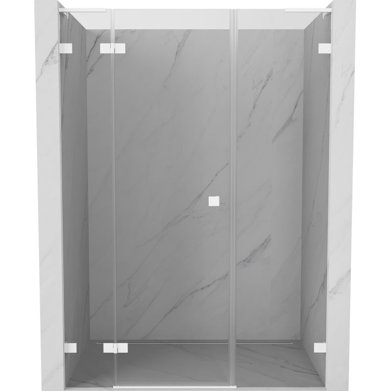 Mexen Lunar L uși de duș batante pe stânga 120 cm, transparent, alb - 834SL-120-050-20-00-L