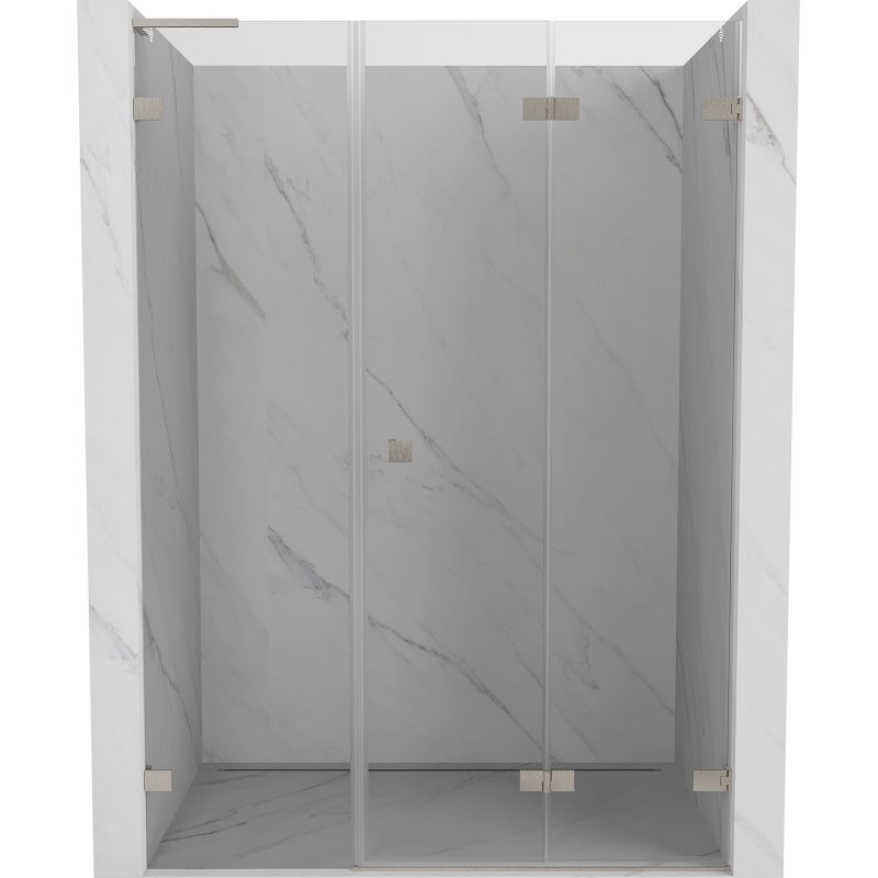 Mexen Lunar-F L uși de duș pliabile dreapta 115 cm, transparent, nichel periat - 836SL-115-050-97-00-P