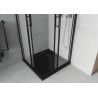Mexen Rio cabină de duș pătrată 80 x 80 cm, sablat, neagră + cădiță Flat, neagră - 860-080-080-70-30-4070B