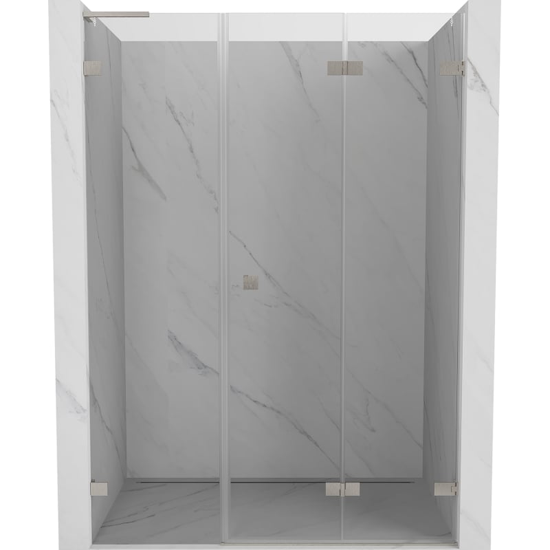 Mexen Lunar-F L uși de duș pliante dreapta 135 cm, transparent, nichel periat - 836SL-135-050-97-00-P