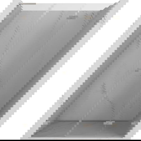 Mexen Lunar-F L uși de duș pliante dreapta 135 cm, transparent, nichel periat - 836SL-135-050-97-00-P