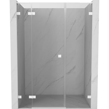 Mexen Lunar L ușă de duș batantă stânga 155 cm, transparentă, albă - 834SL-155-050-20-00-L