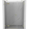 Mexen Lunar ușă de duș cu balamale stânga 145 cm, transparentă, auriu periat - 834S-145-050-55-00-L