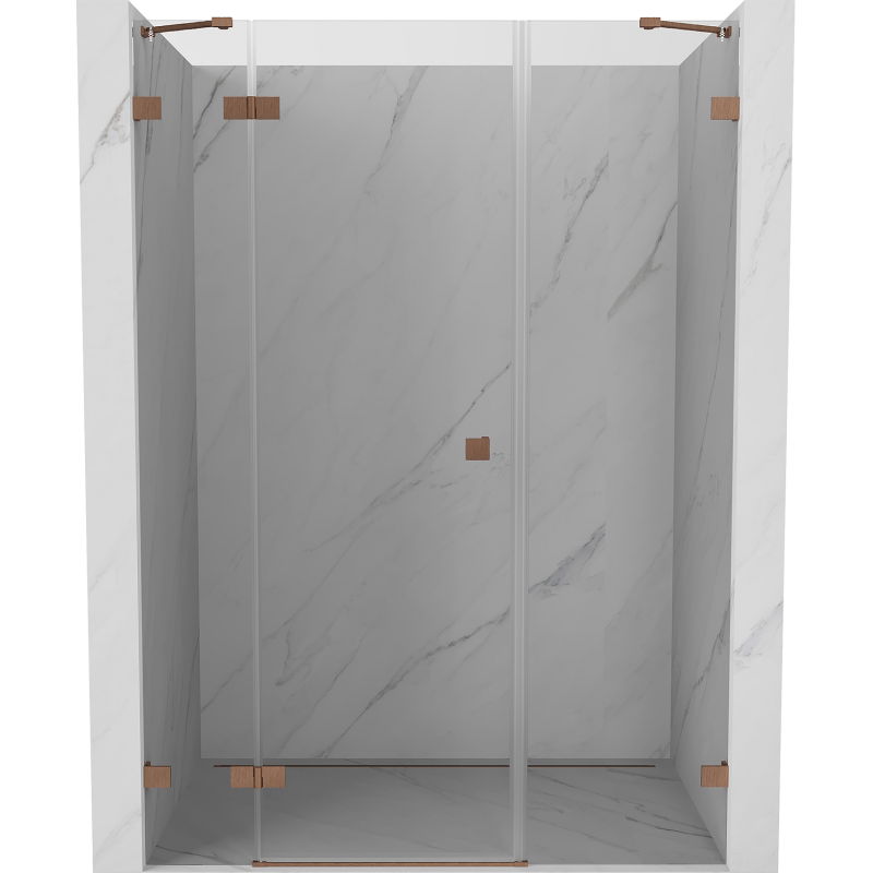 Mexen Lunar uși de duș cu deschidere spre stânga 120 cm, transparente, cupru periat - 834S-120-050-65-00-L