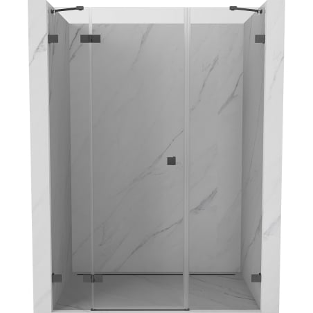 Mexen Lunar ușă de duș pivotantă stânga 150 cm, transparentă, gri armă periat - 834S-150-050-66-00-L