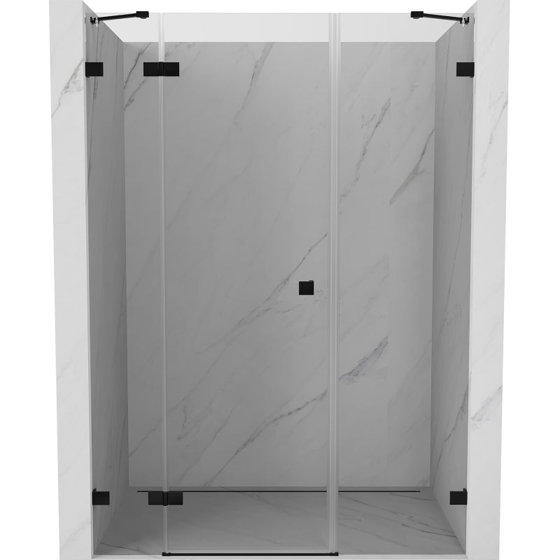 Mexen Lunar uși de duș pivotante stânga 120 cm, transparent, negru - 834S-120-050-70-00-L