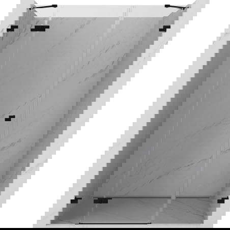 Mexen Lunar uși de duș batante stânga 130 cm, transparent, negre - 834S-130-050-70-00-L