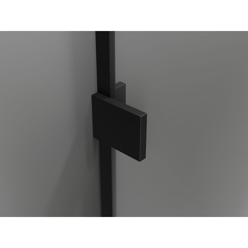 Mexen Lunar uși de duș batante stânga 140 cm, transparent, negre - 834S-140-050-70-00-L