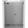 Mexen Lunar ușă de duș pliabilă stânga 160 cm, transparentă, neagră - 834S-160-050-70-00-L