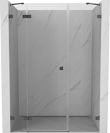 Mexen Lunar uși de duș batante stânga 150 cm, transparent, gun metal - 834S-150-050-95-00-L