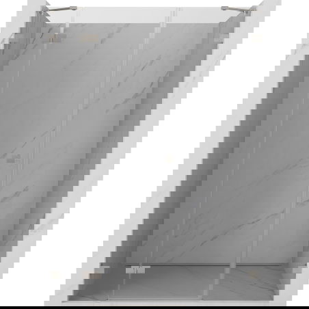 Mexen Lunar uși de duș batante stânga 130 cm, transparent, nichel periat - 834S-130-050-97-00-L