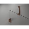 Mexen Lunar paravan de cadă cu 1 panou 60 x 150 cm, transparent, aur roz - 897-060-000-60-00