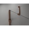 Mexen Lunar paravan de cadă cu 1 panou 60 x 150 cm, transparent, aur roz - 897-060-000-60-00