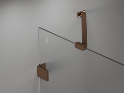 Mexen Lunar paravan de cadă 1-foaie 70 x 150 cm, transparent, aur roz - 897-070-000-60-00