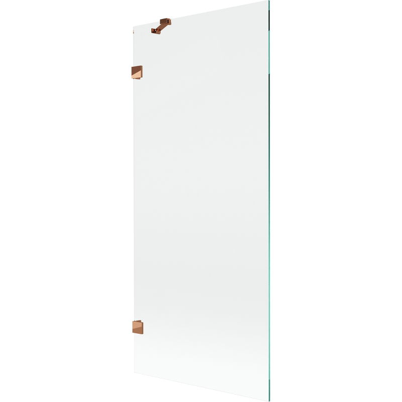 Mexen Lunar zuhanyajtó, egyszárnyú, 80 x 150 cm, átlátszó, rózsaarany - 897-080-000-60-00