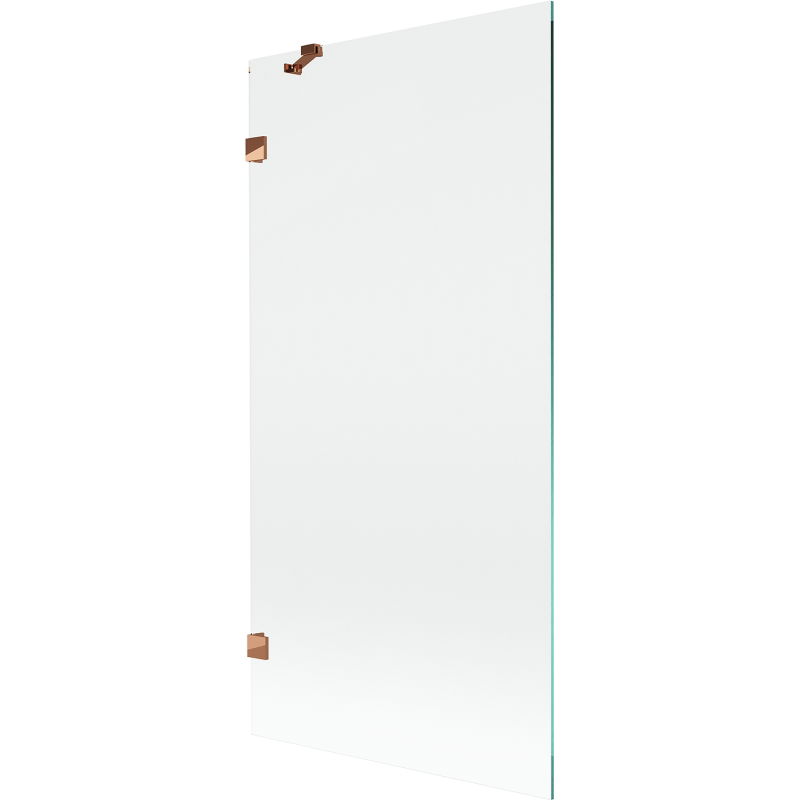 Mexen Lunar kádparaván, 1 szárnyú, 90 x 150 cm, átlátszó, rózsaarany - 897-090-000-60-00