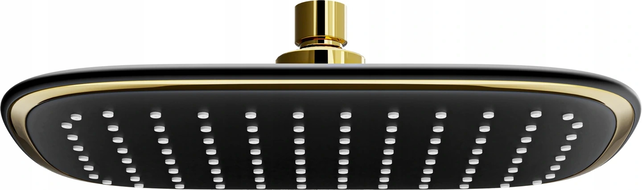 Mexen D-49 pălărie de duș 25x19 cm, neagră/aurie - 79749-75