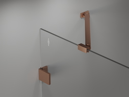 Mexen Lunar panou de duș 1-canat 70 x 150 cm, transparent, cupru periat - 897-070-000-65-00