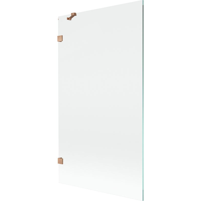 Mexen Lunar kádparaván 1-szárnyas 100 x 150 cm, átlátszó, kefe réz - 897-100-000-65-00