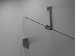 Mexen Lunar paravan de cadă cu 1 panou 50 x 150 cm, transparent, gri periat - 897-050-000-66-00