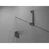 Mexen Lunar paravan de cadă cu un singur panou 60 x 150 cm, transparent, gri armă periat - 897-060-000-66-00