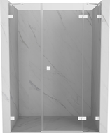 Mexen Lunar ușă de duș batantă dreapta 130 cm, transparentă, albă - 834S-130-050-20-00-P
