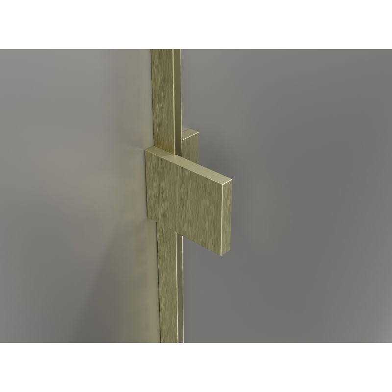 Mexen Lunar L uși de duș batante stânga 160 cm, transparente, auriu periat - 834SL-160-050-55-00-L