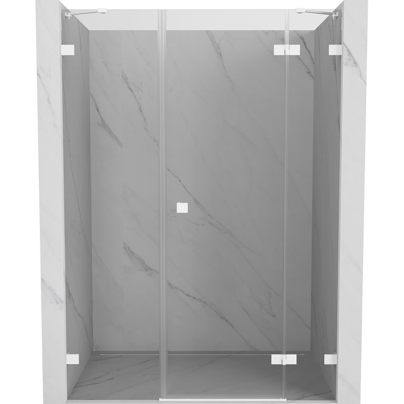 Mexen Lunar uși de duș batante dreapta 135 cm, transparent, alb - 834S-135-050-20-00-P