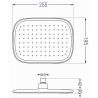 Mexen D-49 pară de tip ploaie 25x29 cm, Albă/Aurie - 79749-25