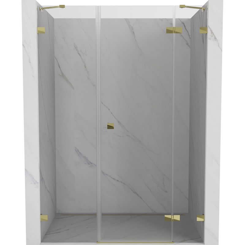 Mexen Lunar ușă de duș batantă dreapta 130 cm, transparentă, aurie - 834S-130-050-50-00-P