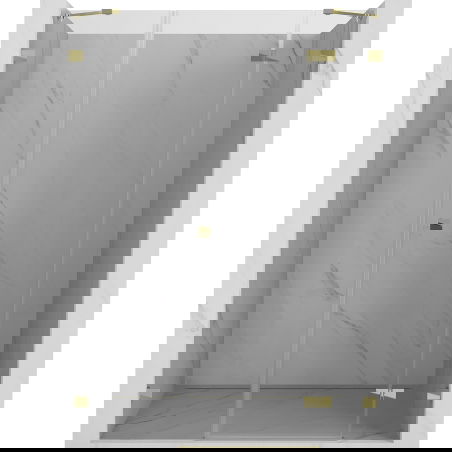 Mexen Lunar uși de duș batante dreapta 140 cm, transparent, aurii - 834S-140-050-50-00-P