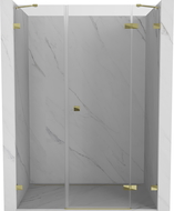 Mexen Lunar uși de duș batante dreapta 140 cm, transparent, aurii - 834S-140-050-50-00-P