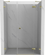 Mexen Lunar ușă de duș batantă dreapta 160 cm, transparentă, aurie - 834S-160-050-50-00-P