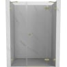 Mexen Lunar ușă de duș batantă dreapta 140 cm, transparent, auriu periat - 834S-140-050-55-00-P