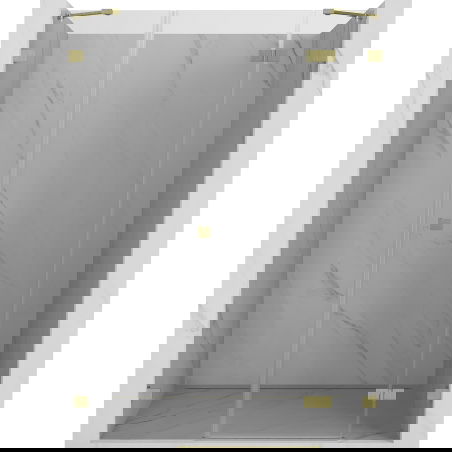 Mexen Lunar uși de duș batante pe dreapta 150 cm, transparente, aurii periate - 834S-150-050-55-00-P