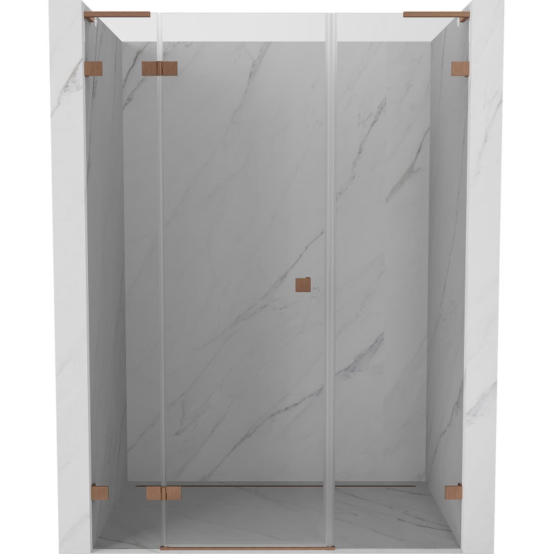 Mexen Lunar L uși de duș cu deschidere spre stânga 140 cm, transparent, cupru periat - 834SL-140-050-65-00-L