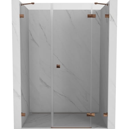 Mexen Lunar ușă de duș batantă dreapta 150 cm, transparent, aur roz - 834S-150-050-60-00-P