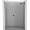 Mexen Lunar ușă de duș batantă dreapta 150 cm, transparent, aur roz - 834S-150-050-60-00-P