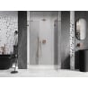 Mexen Lunar ușă de duș batantă dreapta 150 cm, transparent, aur roz - 834S-150-050-60-00-P
