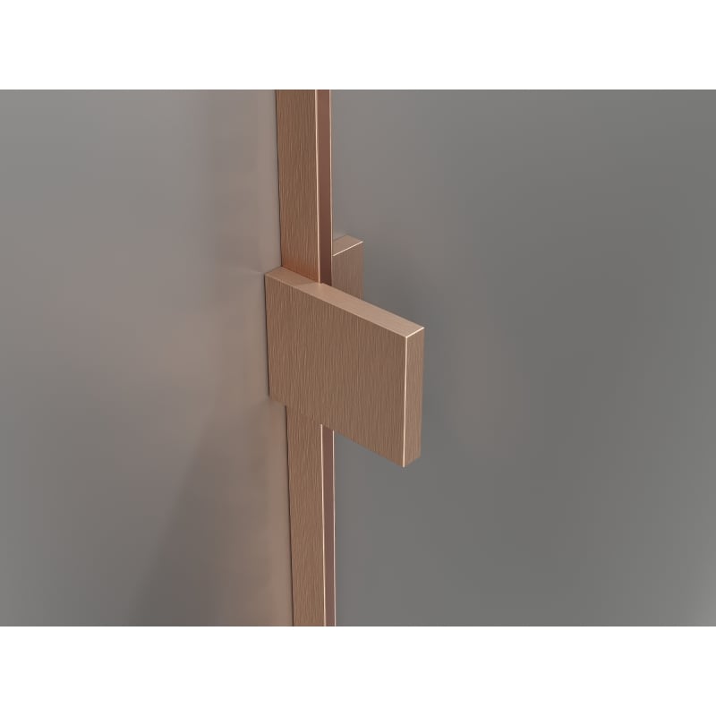 Mexen Lunar uși pentru duș batante dreapta 140 cm, transparent, cupru periat - 834S-140-050-65-00-P