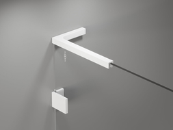Mexen Lunar L paravan cadă 1-canată 70 x 150 cm, transparent, alb - 897L-070-000-20-00