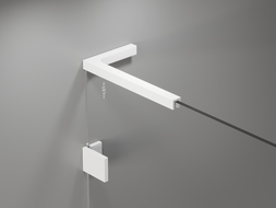 Mexen Lunar L paravan de cadă 1-canat 80 x 150 cm, transparent, alb - 897L-080-000-20-00