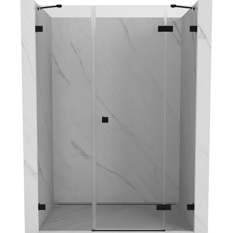 Mexen Lunar ușă de duș, deschidere dreapta, 130 cm, transparentă, neagră - 834S-130-050-70-00-P
