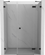 Mexen Lunar ușă de duș, deschidere dreapta, 130 cm, transparentă, neagră - 834S-130-050-70-00-P