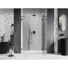 Mexen Lunar ușă de duș, deschidere dreapta, 130 cm, transparentă, neagră - 834S-130-050-70-00-P