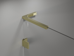 Mexen Lunar L paravan de cadă cu 1 canat 60 x 150 cm, transparent, auriu - 897L-060-000-50-00