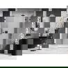 Mexen Lunar ușă de duș batantă dreaptă 135 cm, transparentă, neagră - 834S-135-050-70-00-P
