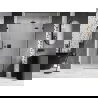 Mexen Lunar uși de duș batante dreapta 150 cm, transparent, negre - 834S-150-050-70-00-P