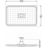 Mexen D-54 pară de tip ploaie 29x19 cm, Neagră/Crom - 79754-71